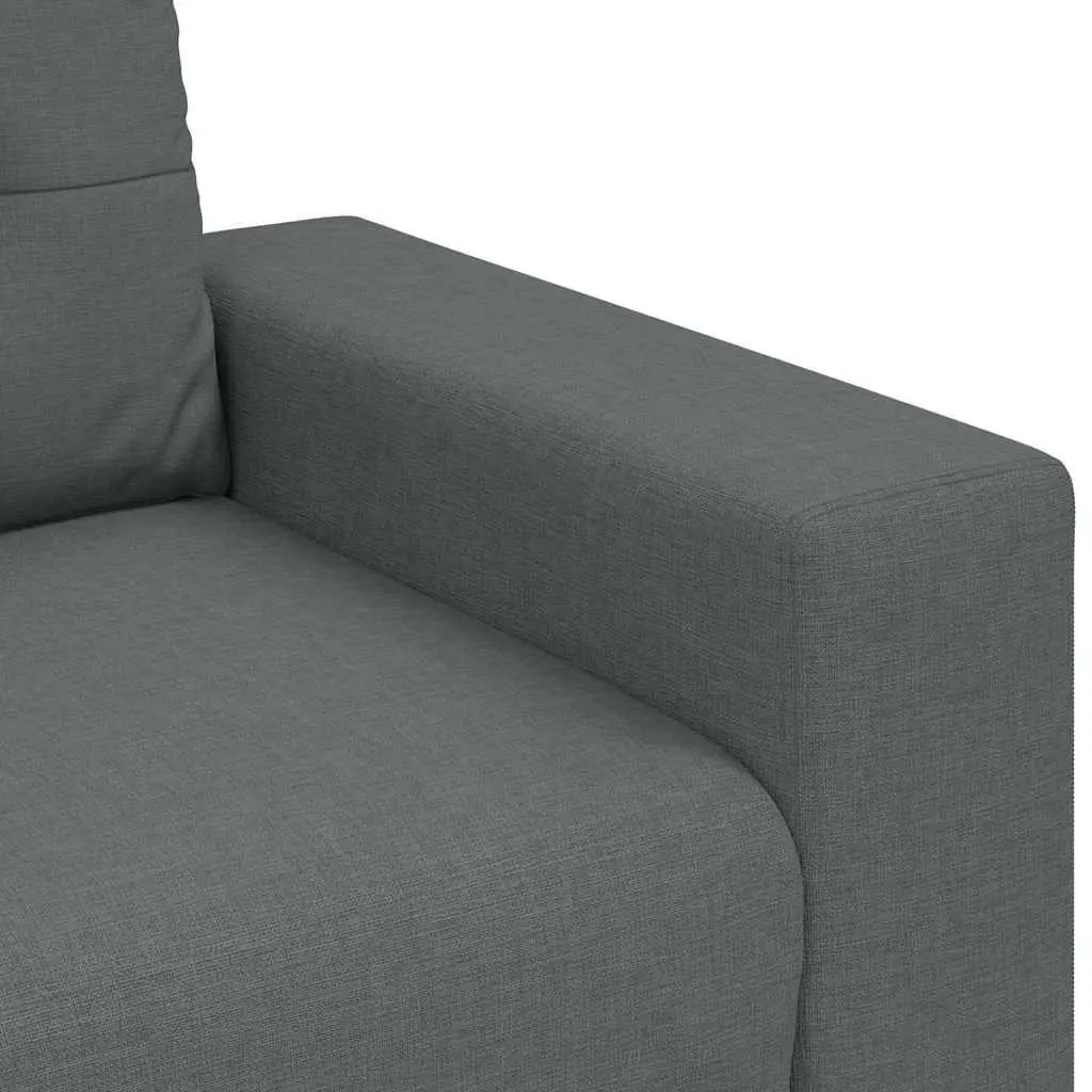 Sofa Chair Grey Fabric Padded Armchair Living Room Furniture 100 x 78 x 80 cm