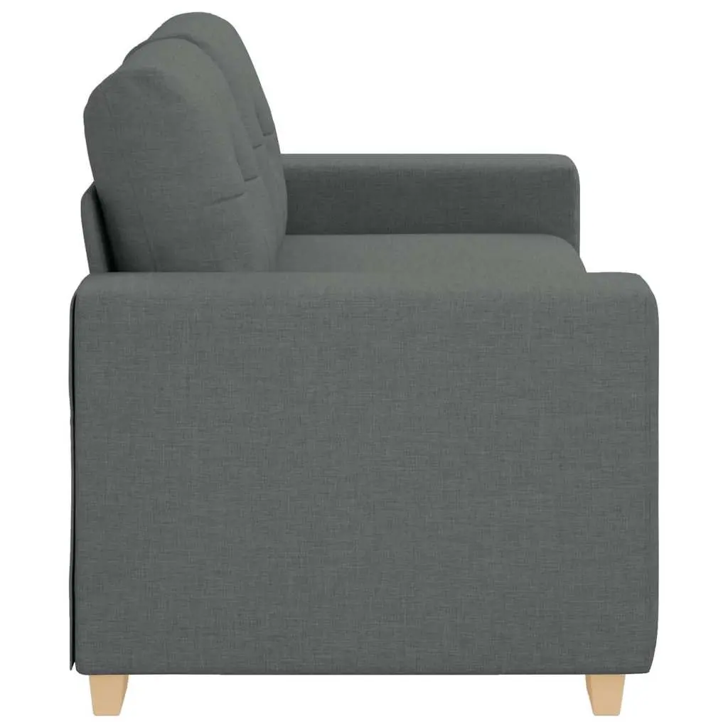 Loveseat Sofa Grey Fabric 180x77x82cm Padded Seats