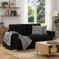 Versatile Black Loveseat Sofa for Everyday Comfort