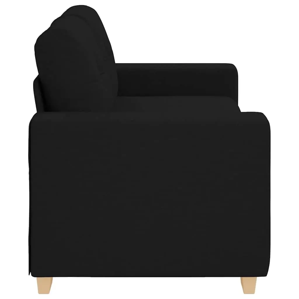 Loveseat Sofa Fabric Black 180x77x82cm Two Seater