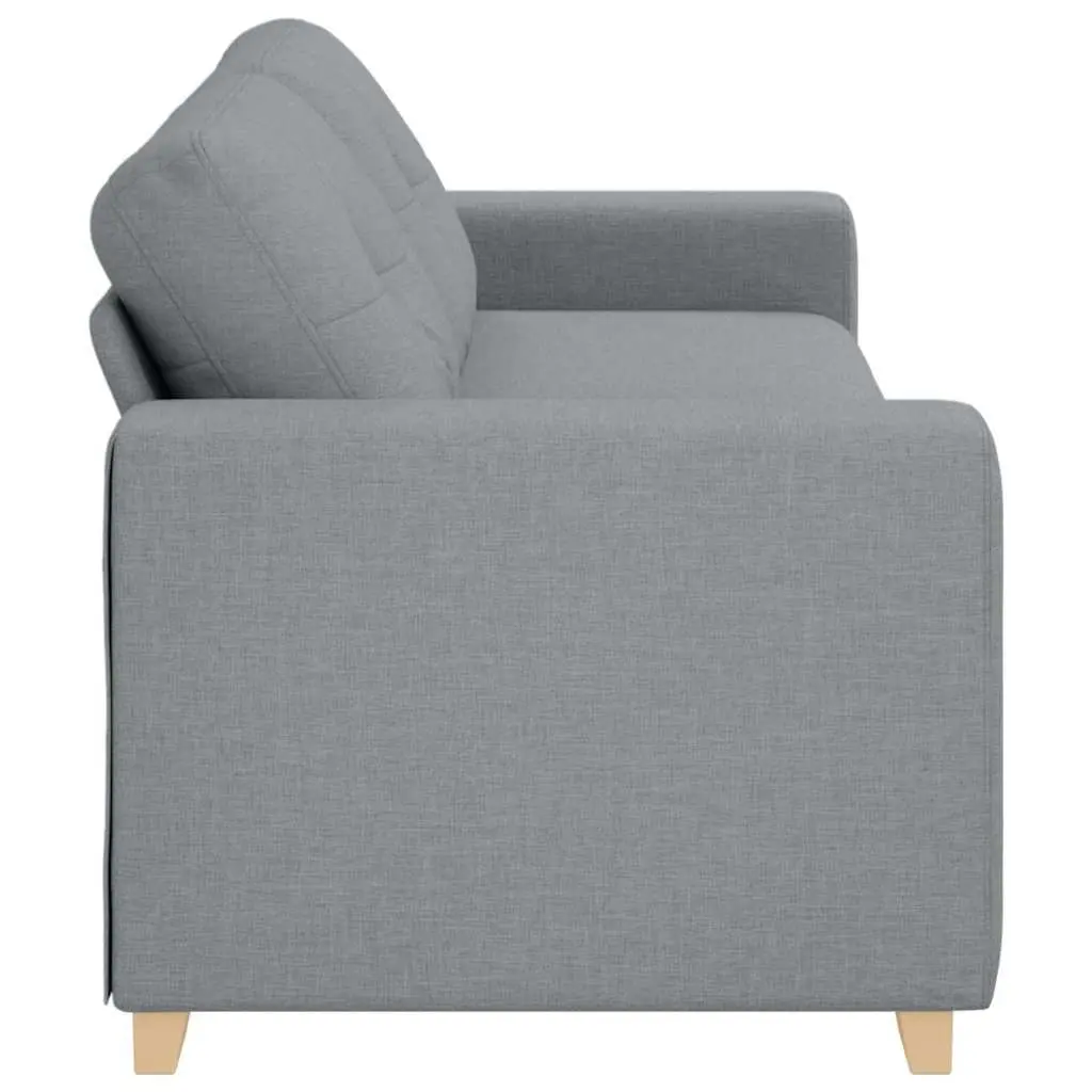3-Seater Sofa Polyester Fabric Grey Modern Couch Living Room Lounge Seat