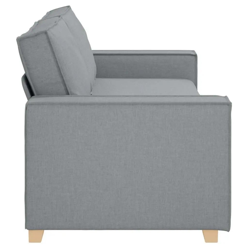 3-Seater Sofa Polyester Fabric Grey Modern Couch Living Room Furniture
