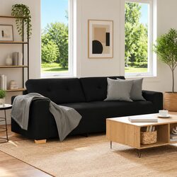 Versatile Black Fabric Sofa for Any Room in Your Home