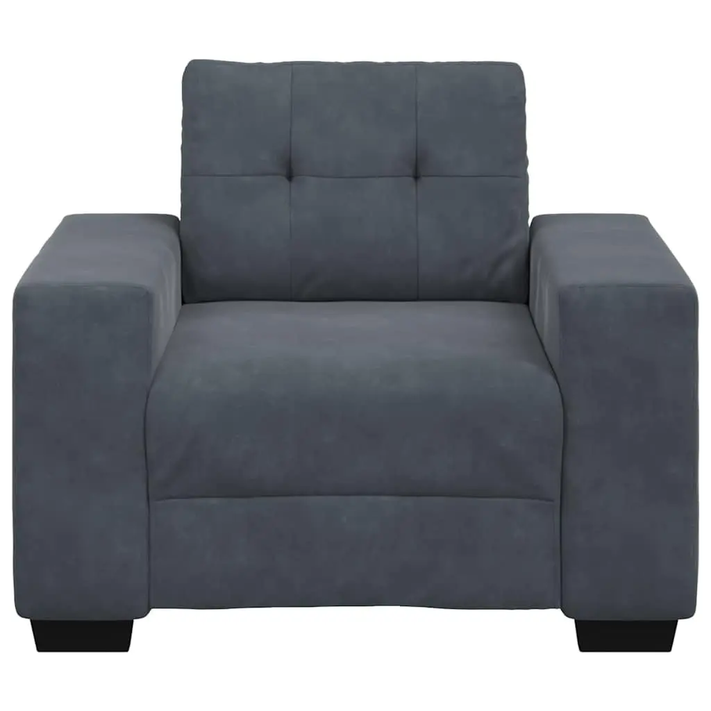 Grey Velvet Sofa Chair for Relaxing and Unwinding