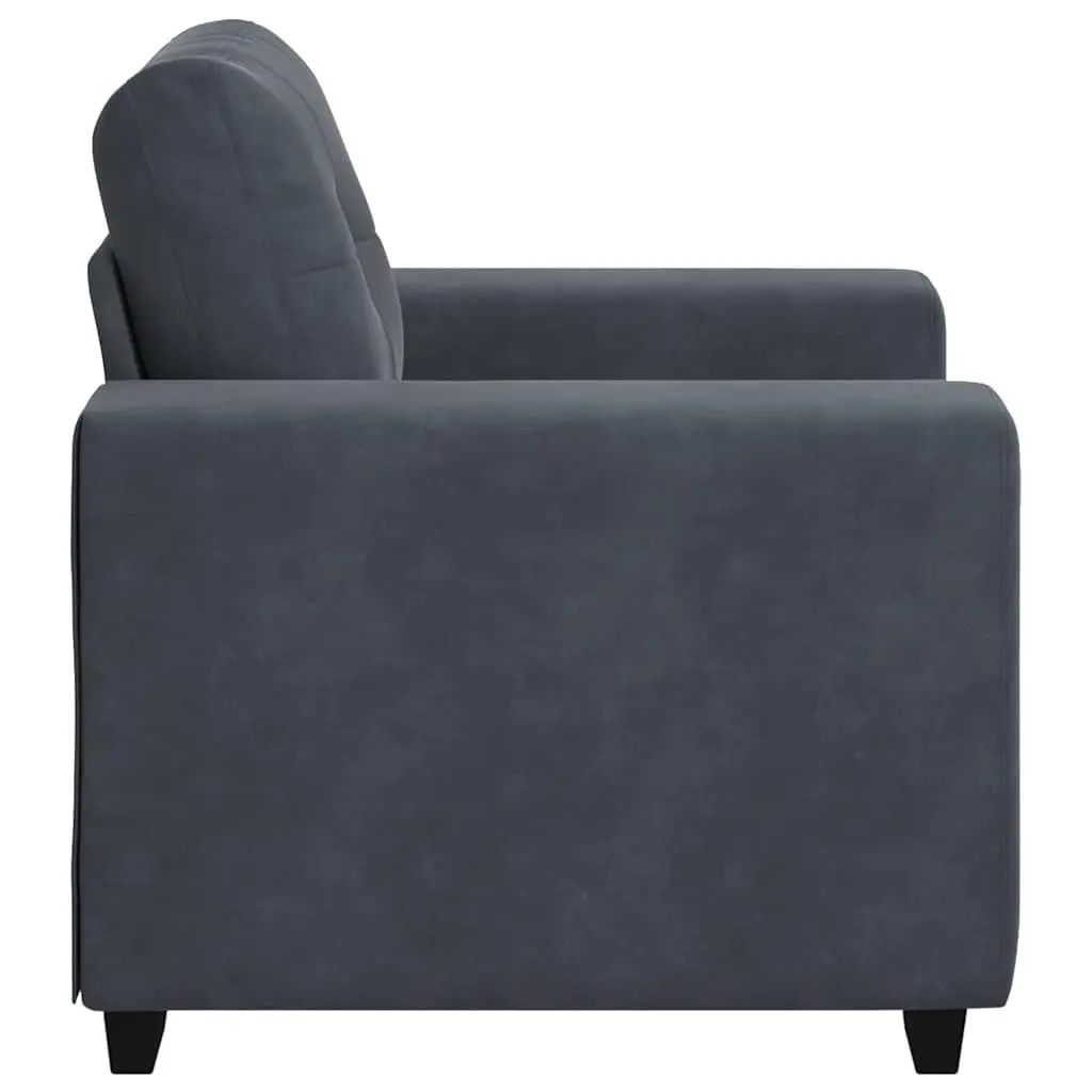 Grey Velvet Sofa Chair for Relaxing and Unwinding