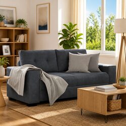 Versatile Grey Loveseat Sofa for Multiple Settings