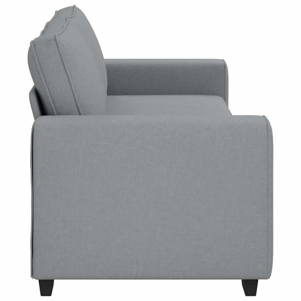 3-Seater Sofa Polyester Fabric Grey 220x77x82cm Wooden and Metal Frame