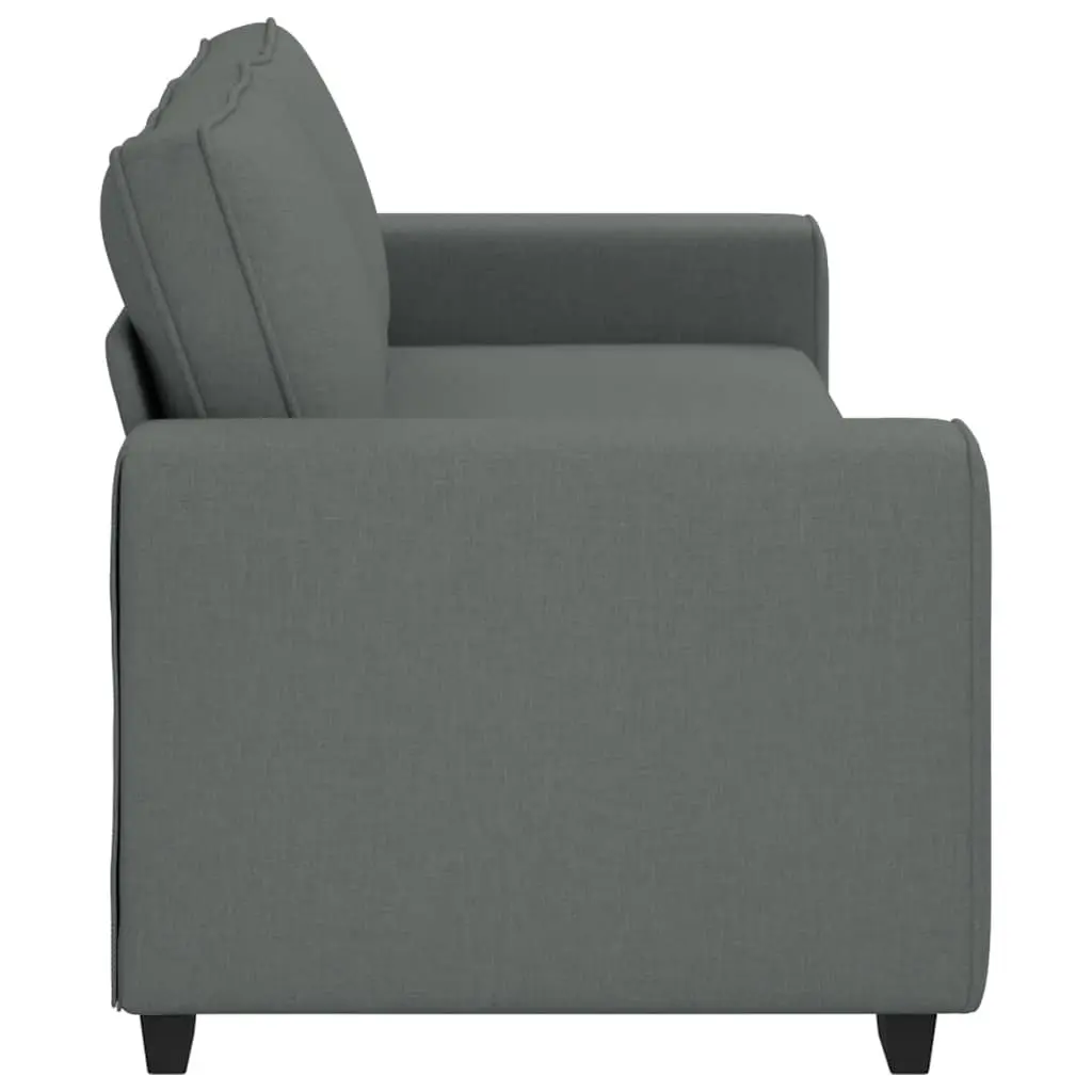 3-Seater Sofa Dark Grey 220x77x82 cm Fabric Living Room Couch Lounge Furniture