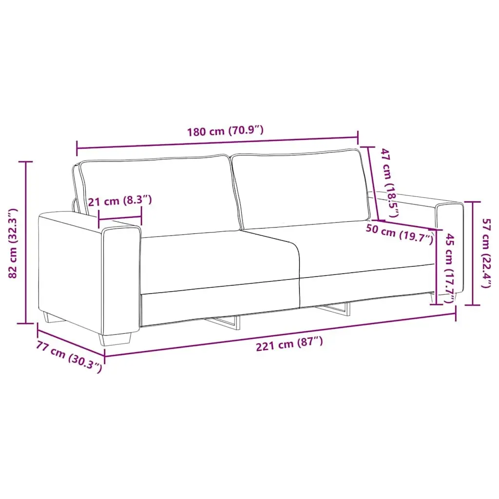3-Seater Sofa for Living Rooms and Offices