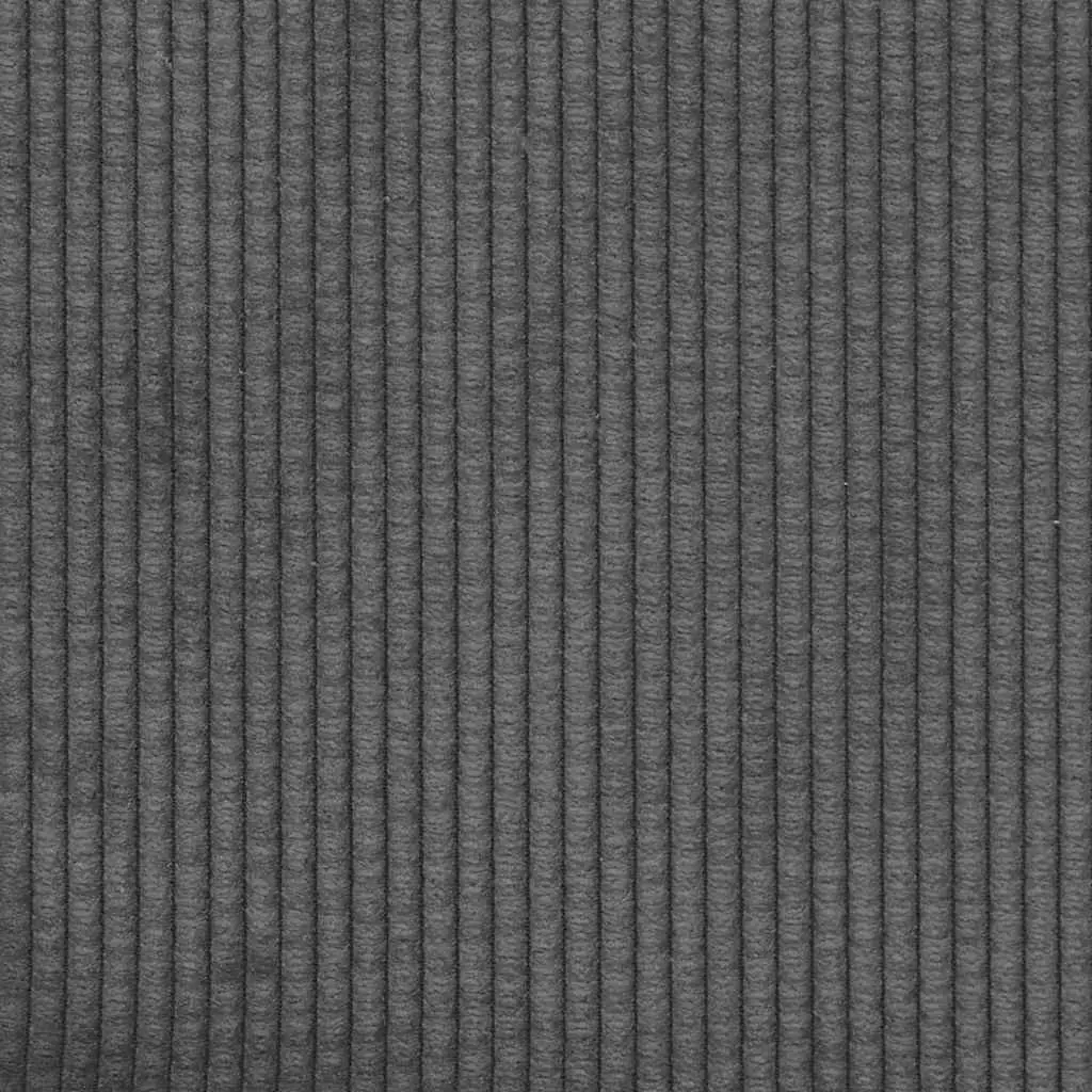 Loveseat Sofa Corduroy Grey 180x77x82cm Padded Seating