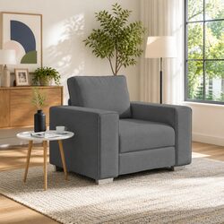Functional Grey Fabric Sofa Chair for Every Room
