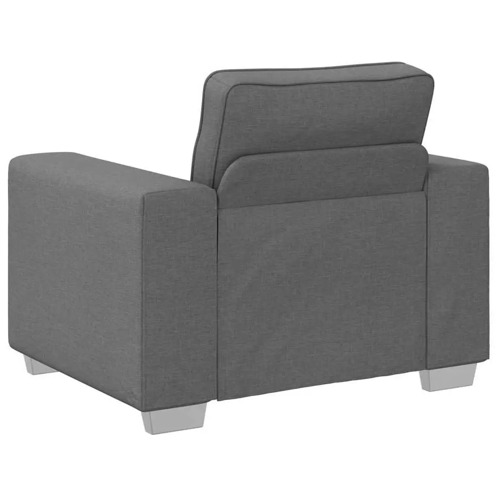 Modern Fabric Sofa Chair Grey 100cm Lounge Seat Armrests Living Room Furniture