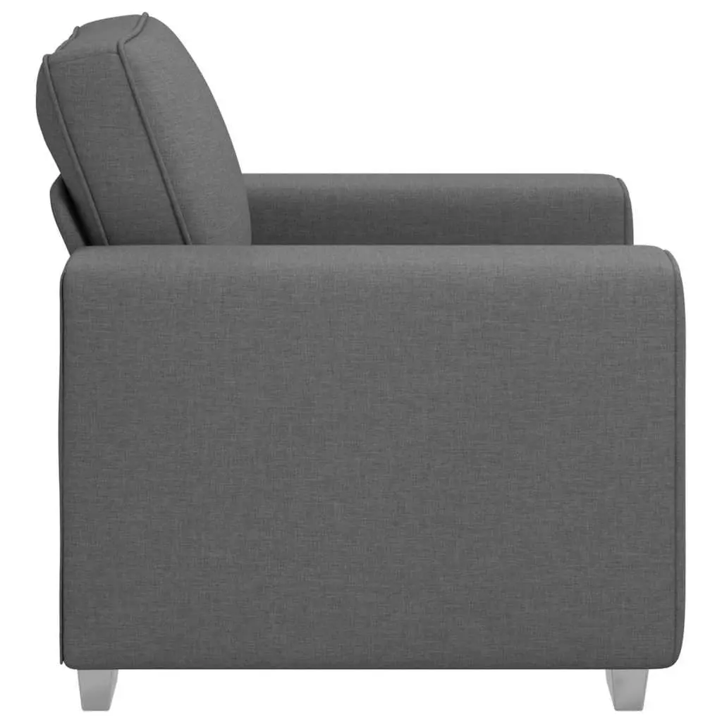 Modern Fabric Sofa Chair Grey 100cm Lounge Seat Armrests Living Room Furniture