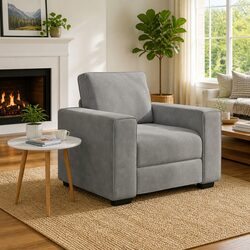 Practical Light Grey Sofa Chair for Everyday Use