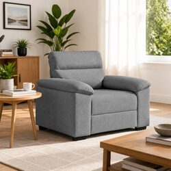 Practical Grey Sofa Chair for Living Rooms and Offices