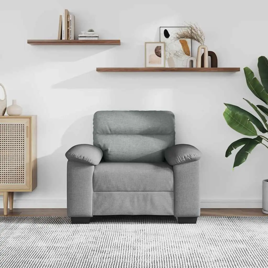 Sofa Chair Polyester Fabric Grey 100x81x84cm