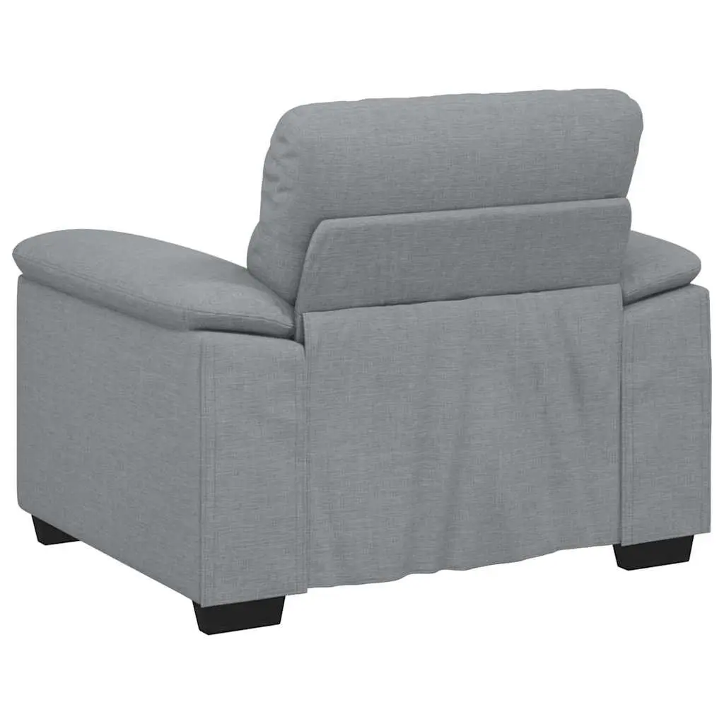 Sofa Chair Polyester Fabric Grey 100x81x84cm