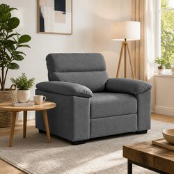 Practical Dark Grey Fabric Sofa Chair for Every Room