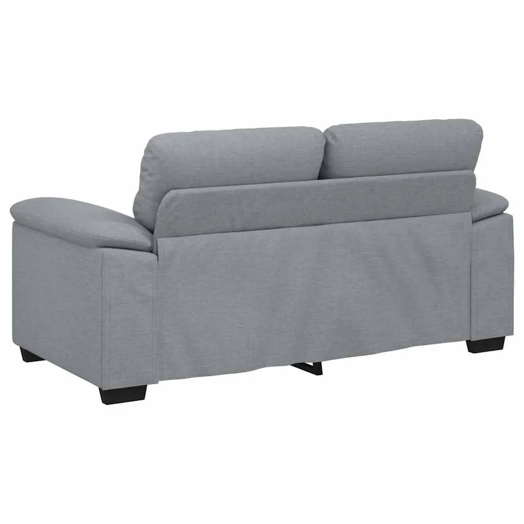 Grey Polyester Fabric Sofa 2-Seater Upholstered Lounge Couch Living Room Furniture 160Wx81Dx84Hcm