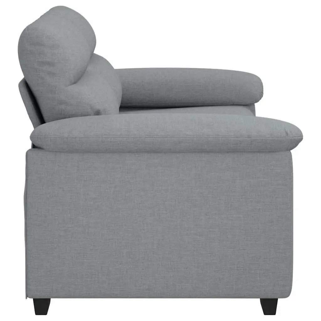 Grey Polyester Fabric Sofa 2-Seater Upholstered Lounge Couch Living Room Furniture 160Wx81Dx84Hcm