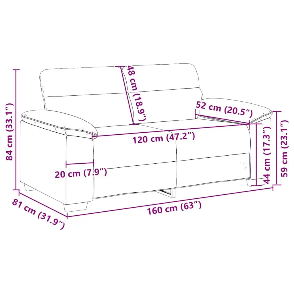 2-Seater Sofa for Living Rooms and Offices