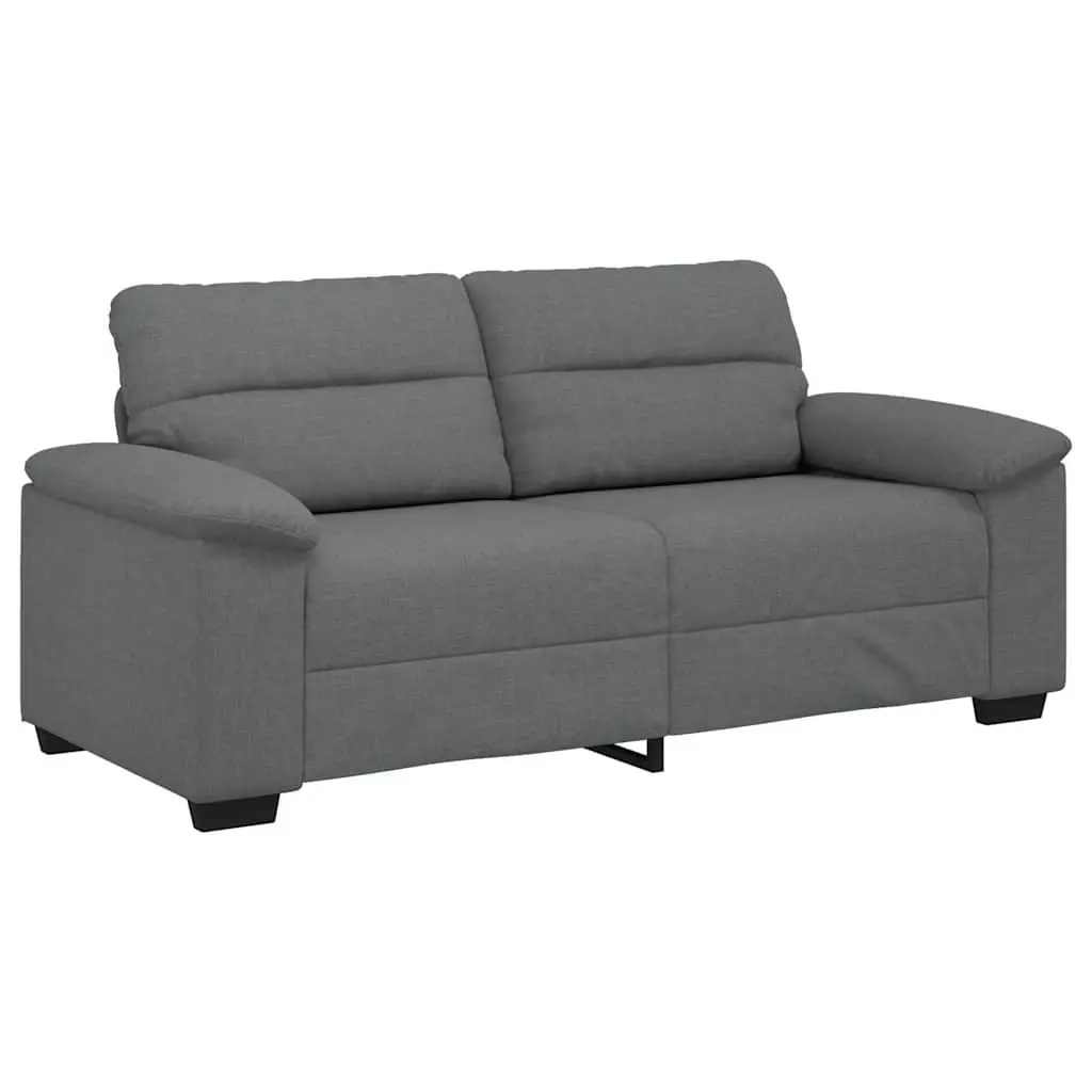 2-Seater Sofa Dark Grey Fabric Lounge Couch Living Room Upholstered Settee 180cm