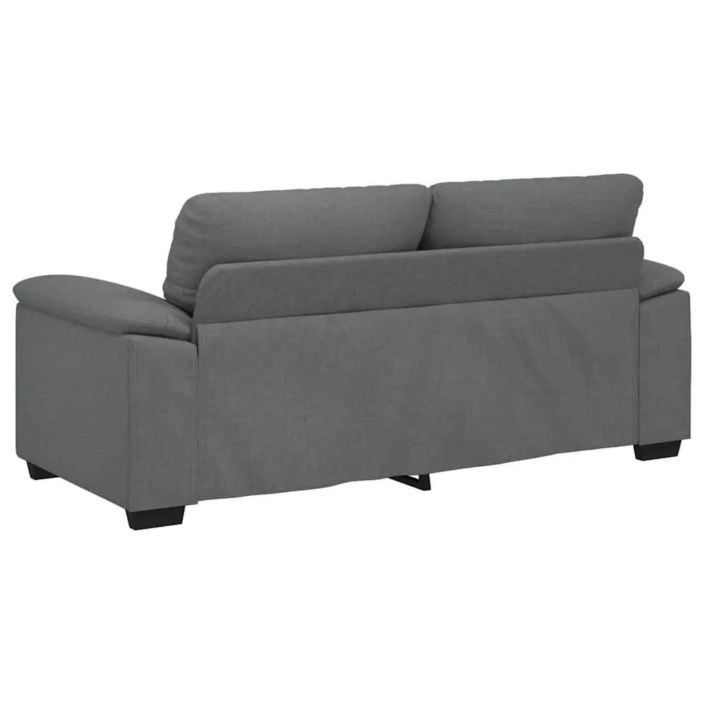 2-Seater Sofa Dark Grey Fabric Lounge Couch Living Room Upholstered Settee 180cm