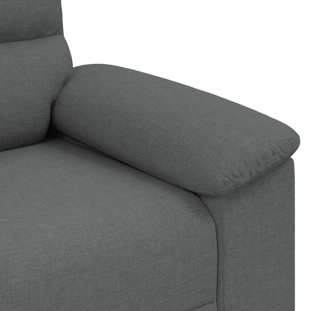 2-Seater Sofa Dark Grey Fabric Lounge Couch Living Room Upholstered Settee 180cm