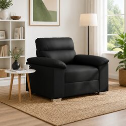 Practical Black Sofa Chair for Home and Office Use