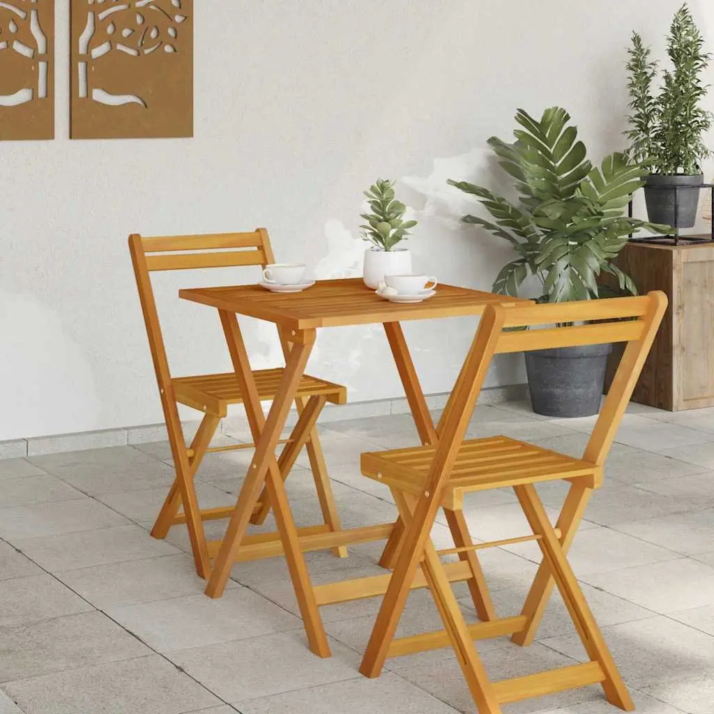 Folding Garden Table Acacia Wood Natural 60x60x72cm