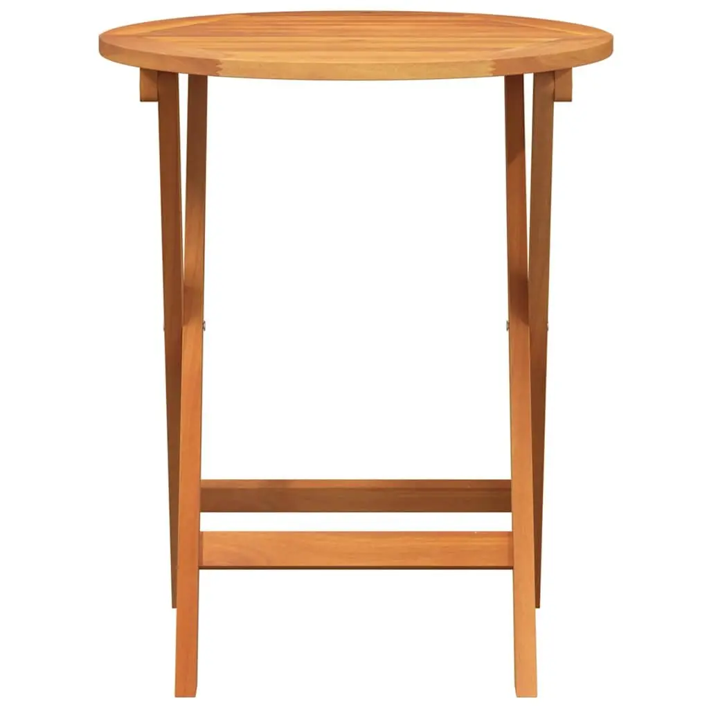 Outdoor Folding Table Solid Acacia Wood 60x60x72cm Brown Garden Dining