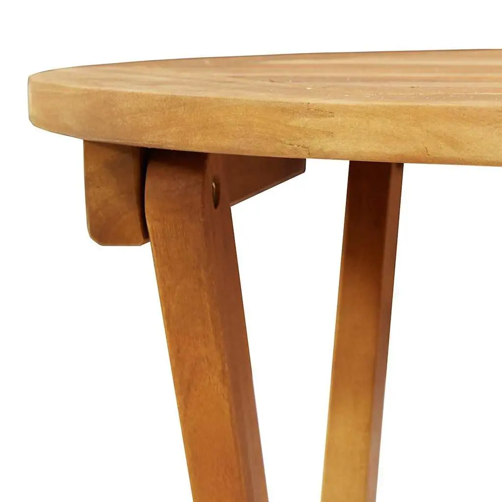 Outdoor Folding Table Solid Acacia Wood 60x60x72cm Brown Garden Dining