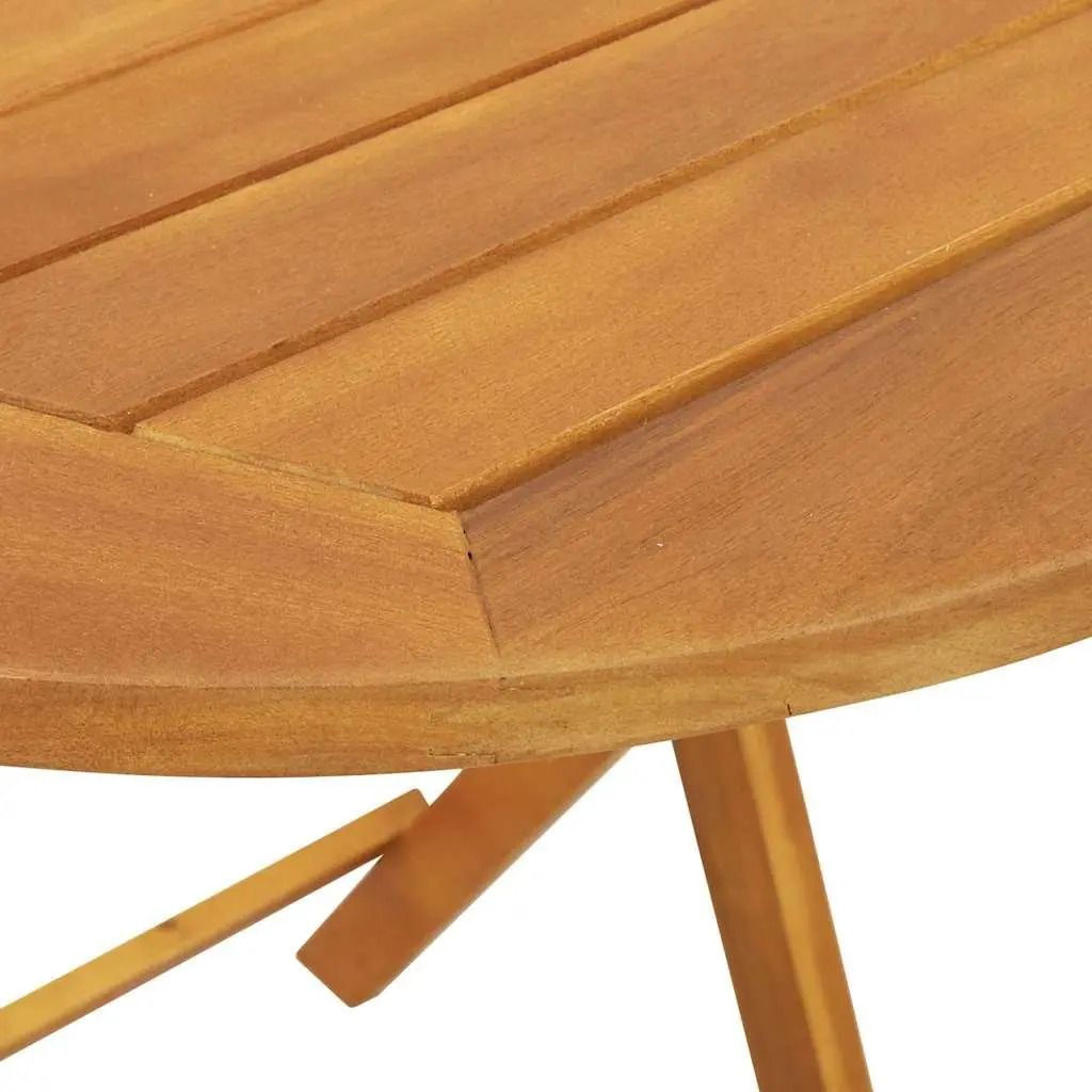Outdoor Folding Table Solid Acacia Wood 60x60x72cm Brown Garden Dining