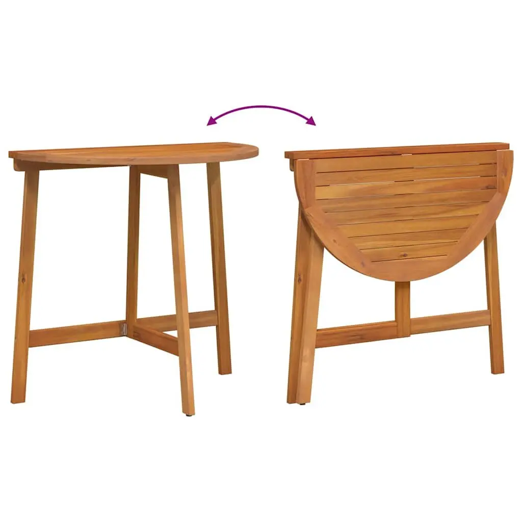 Bistro Set 3 Pcs Outdoor Garden Patio Furniture with Cushions Foldable Chairs