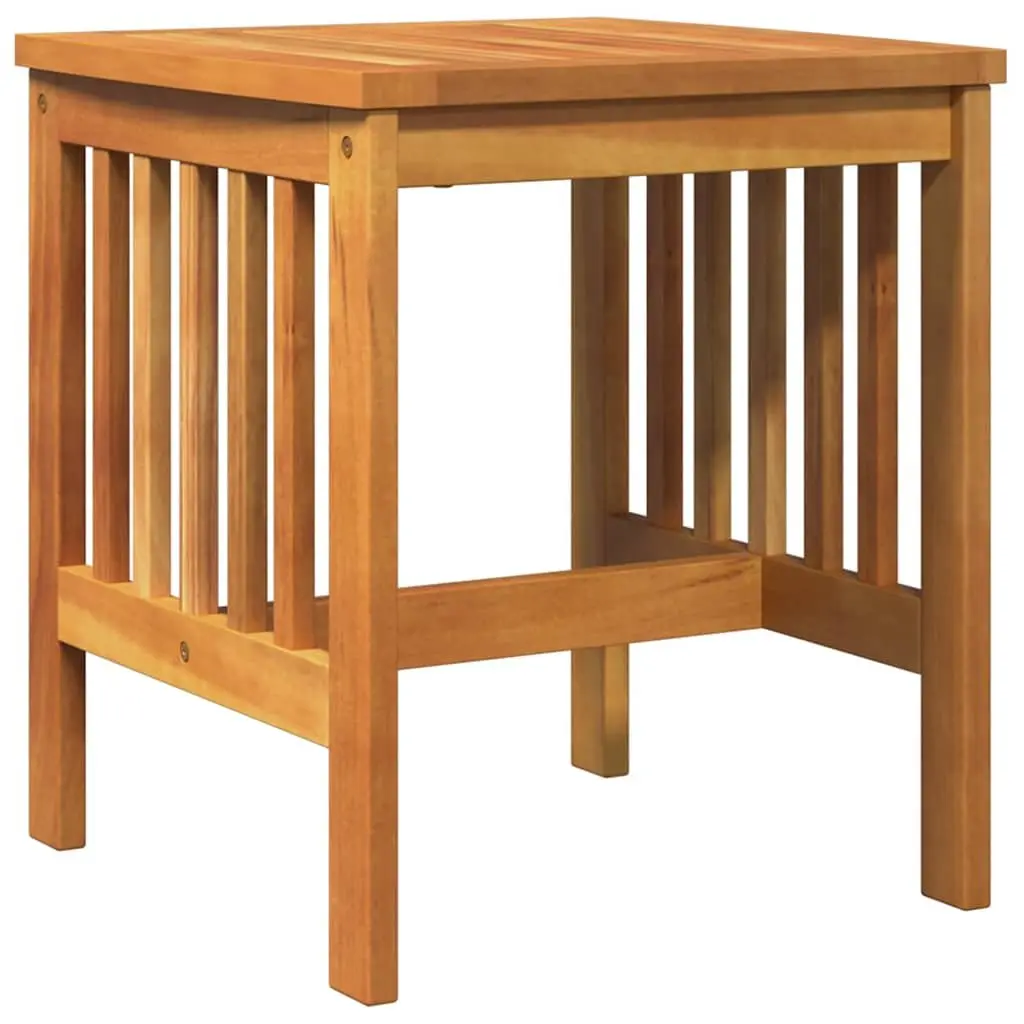 Outdoor Side Table Solid Acacia Wood Brown Natural