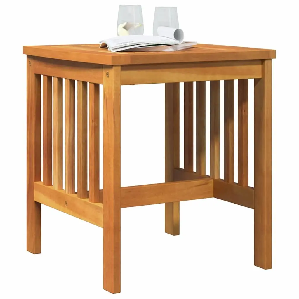 Outdoor Side Table Solid Acacia Wood Brown Natural