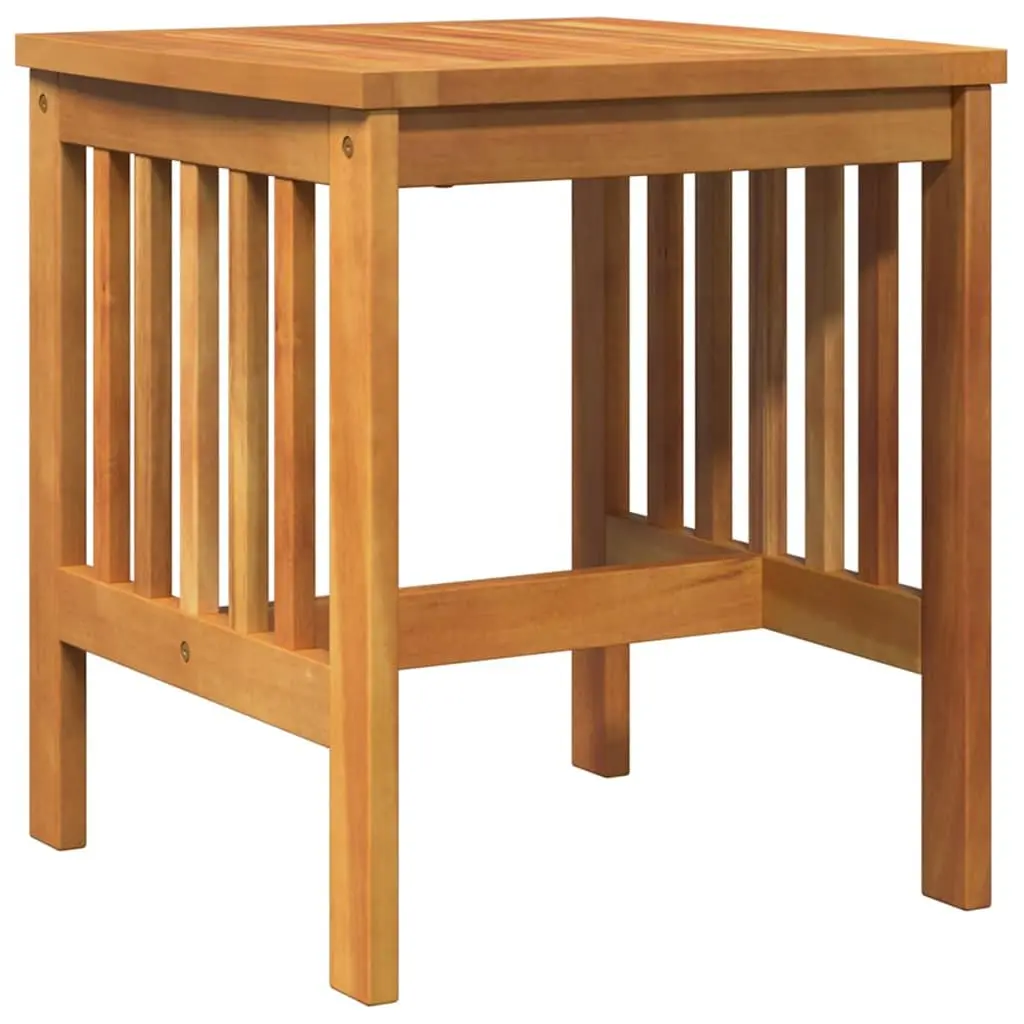 Outdoor Side Table Solid Acacia Wood Brown Natural
