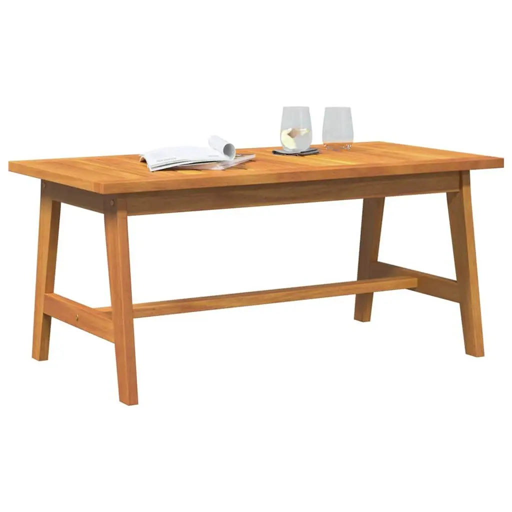 Solid Acacia Wood Coffee Table for Garden Areas