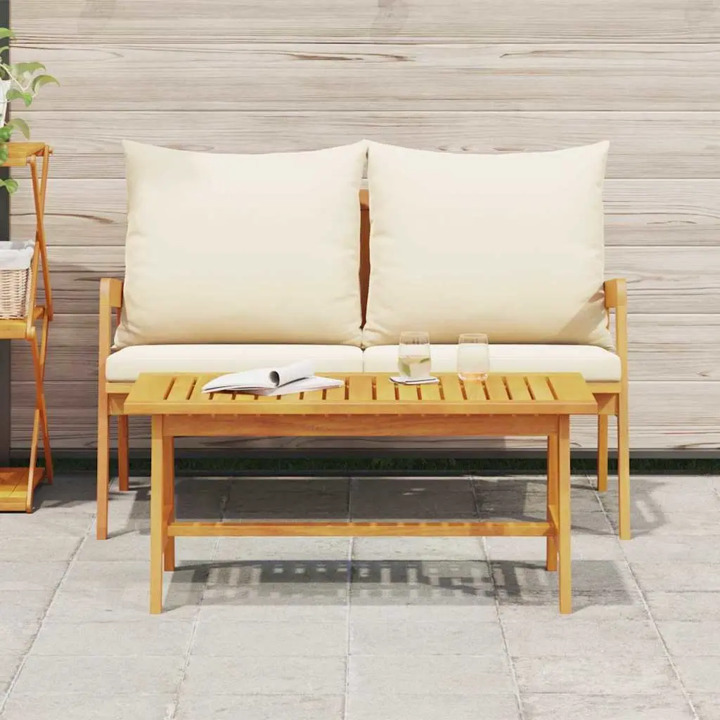 Solid Acacia Wood Coffee Table for Garden Areas