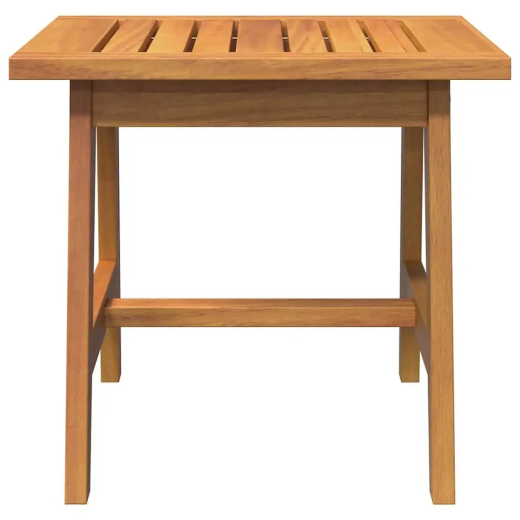 Solid Acacia Wood Side Table Outdoor Garden Furniture Oil Natural 45x45x40cm