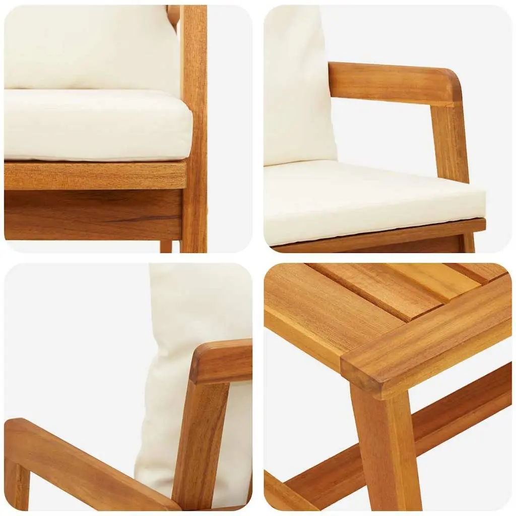 Outdoor Sectional Sofa Unit 2 Piece Garden Furniture Set with Cushion Brown