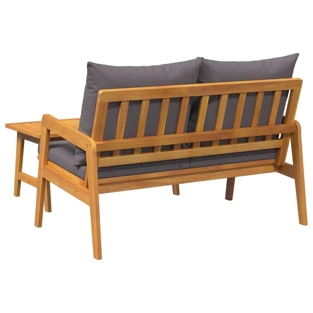 Bistro Set Outdoor Garden Patio Chairs Table Solid Acacia Wood 2 Piece Brown