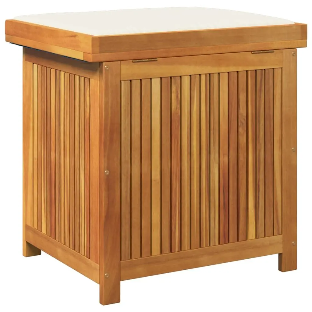 Cushion Storage Box Solid Acacia Wood 60x50x61cm Brown Outdoor Organiser with Lid