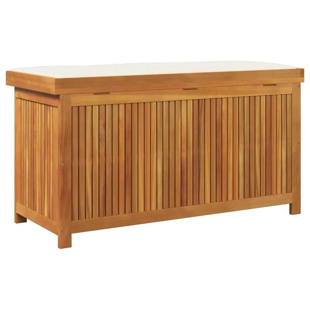 Outdoor Storage Box Solid Acacia Wood 113x50x60.5cm Brown Garden Cushion Organiser