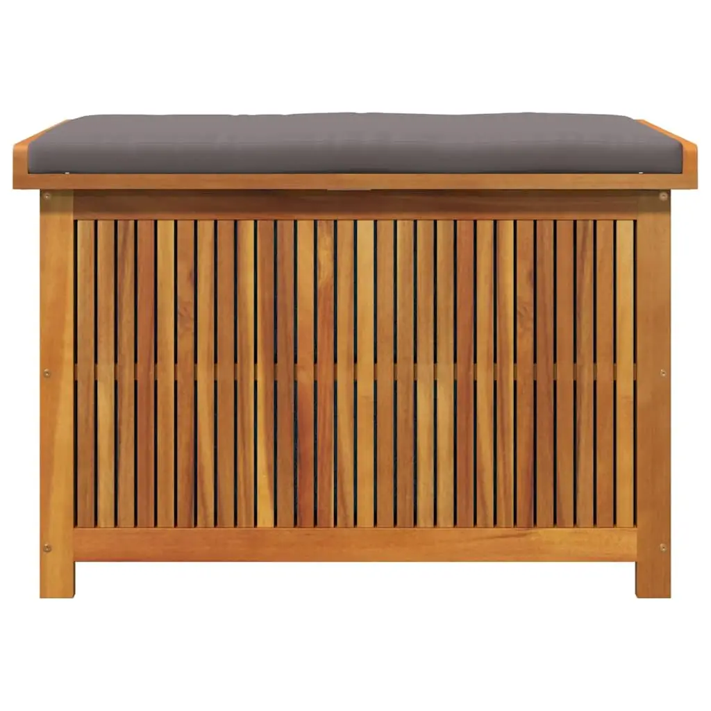 Outdoor Cushion Storage Box 90x50x60.5cm Solid Acacia Wood Garden Deck Organiser