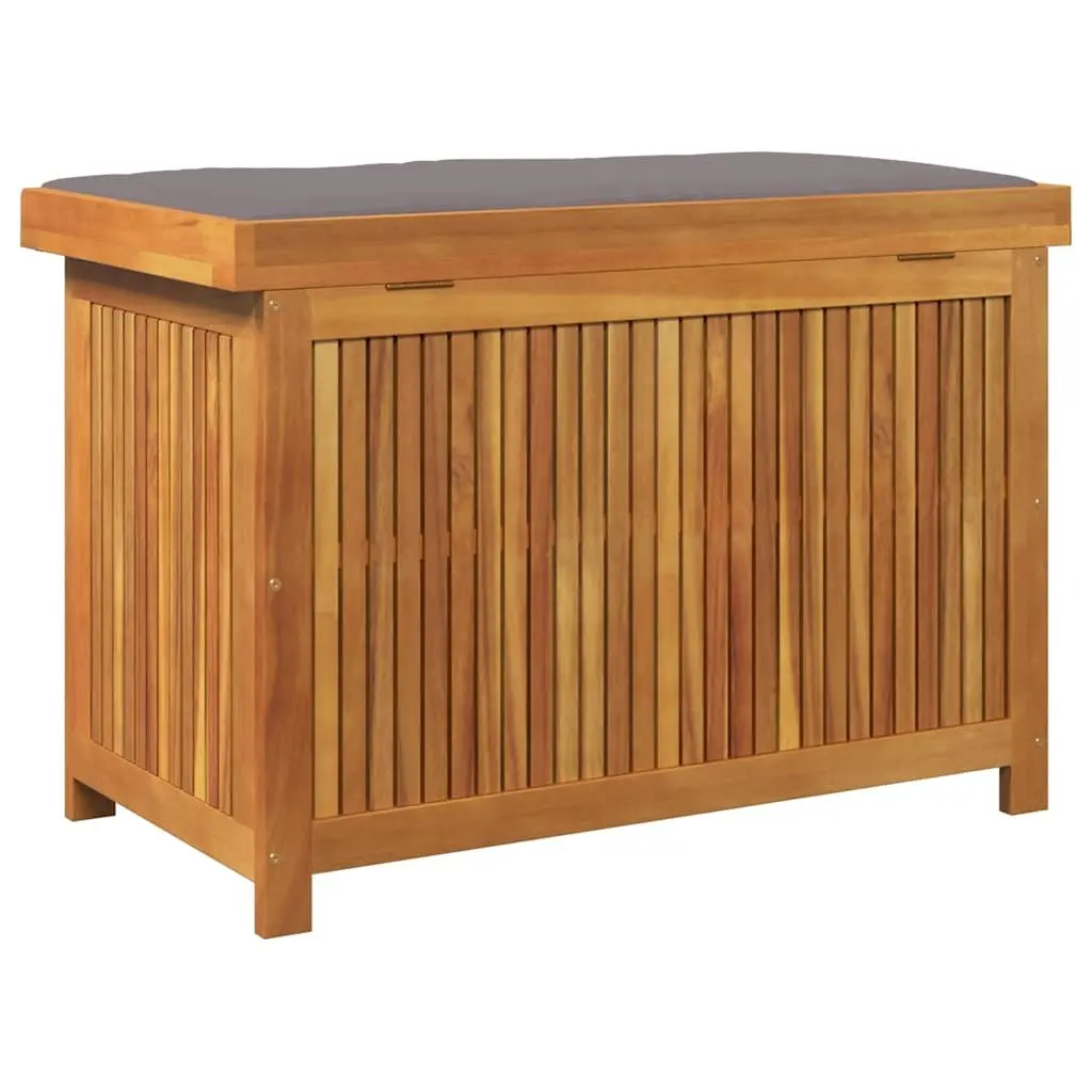 Outdoor Cushion Storage Box 90x50x60.5cm Solid Acacia Wood Garden Deck Organiser