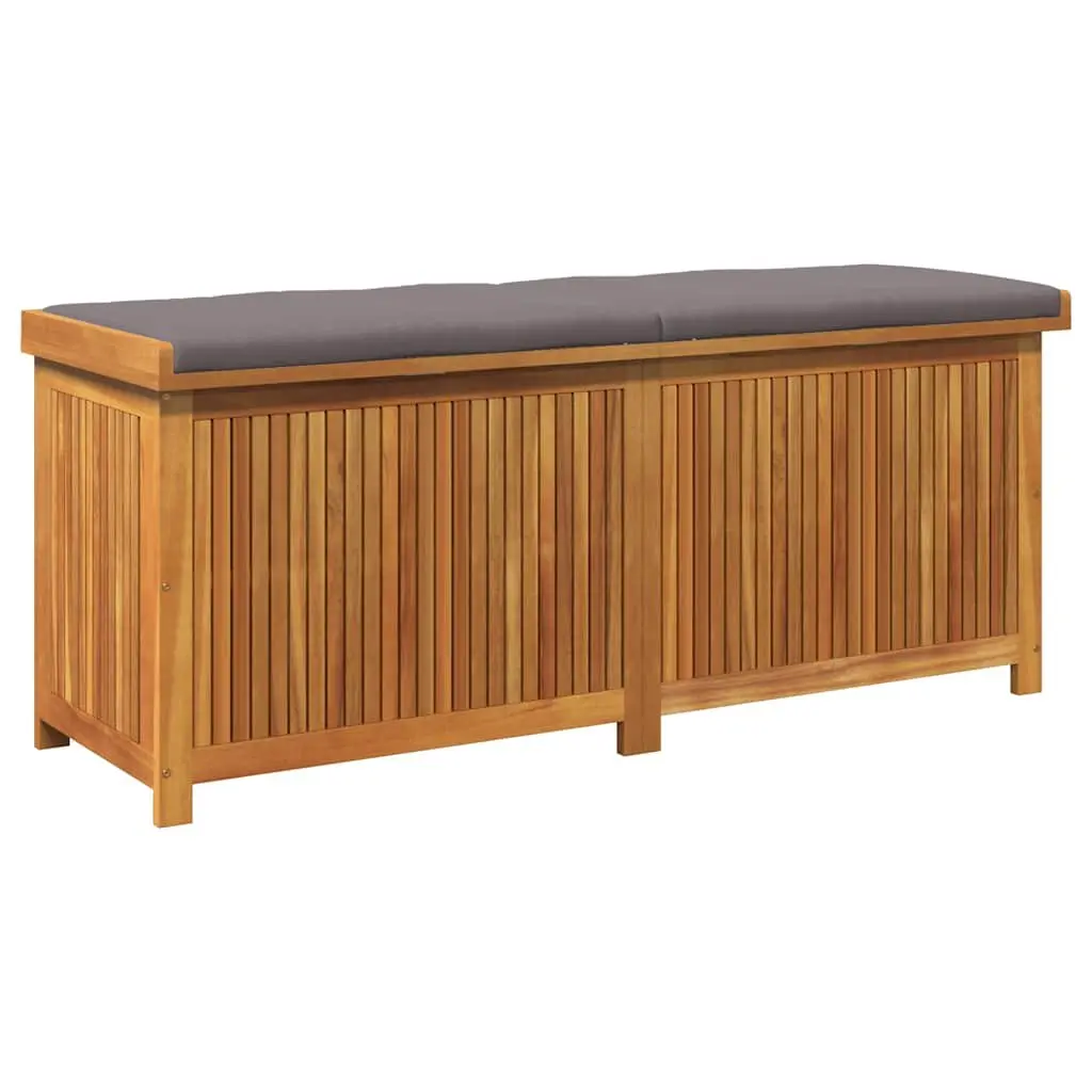 Outdoor Storage Box Solid Acacia Wood 150x50x60.5cm Brown Cushion Organiser