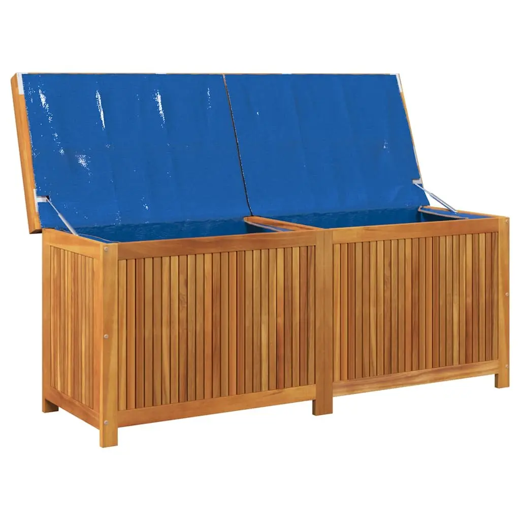 Outdoor Storage Box Solid Acacia Wood 150x50x60.5cm Brown Cushion Organiser