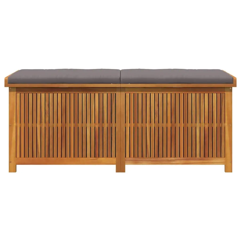 Outdoor Storage Box Solid Acacia Wood 150x50x60.5cm Brown Cushion Organiser