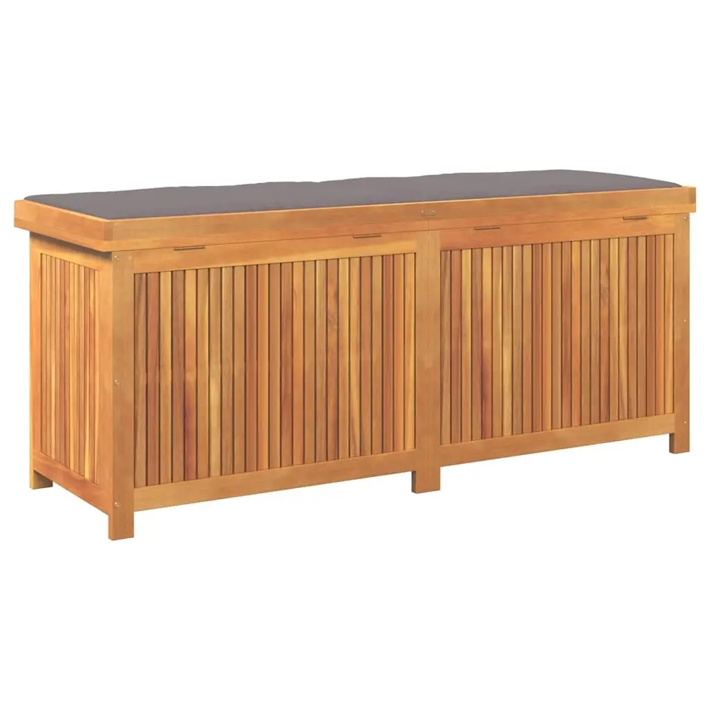 Outdoor Storage Box Solid Acacia Wood 150x50x60.5cm Brown Cushion Organiser